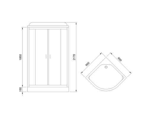 Душевая кабина Royal Bath HK 90x90 без гидромассажа
