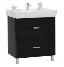 Тумба под раковину Америна 80 Н черная Aquaton