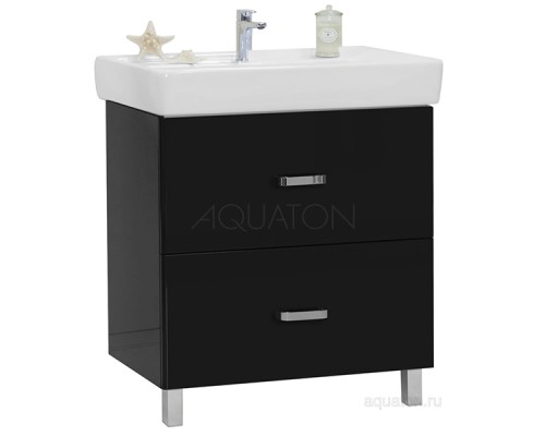 Тумба под раковину Америна 80 Н черная Aquaton