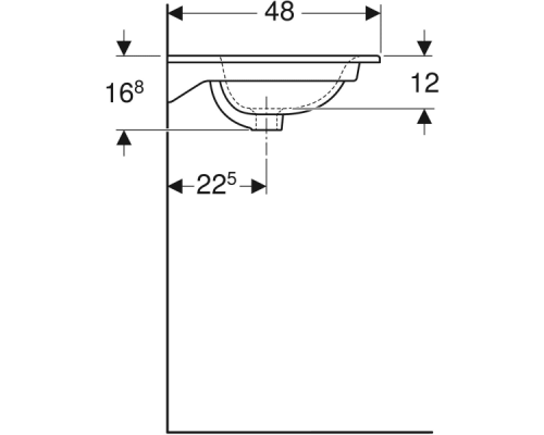 Раковина Geberit Renova Plan 60 см 122260000