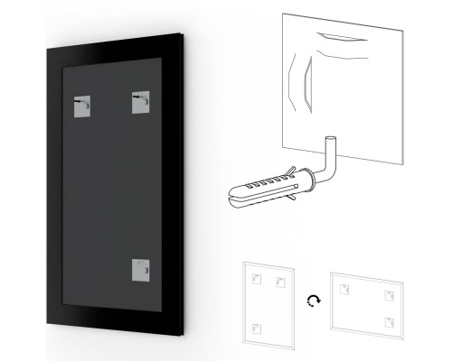 Зеркало Evoform Definite 76х56 BY 1001 в багетной раме - Состаренное золото 67 мм