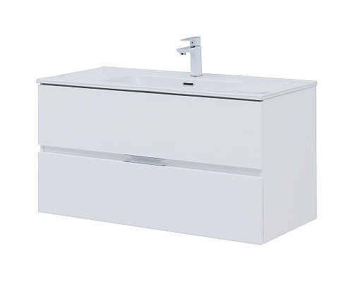 Тумба под раковину Aquanet Алвита New 100 277518 подвесная Белая матовая