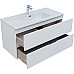 Тумба под раковину Aquanet Алвита New 100 277518 подвесная Белая матовая