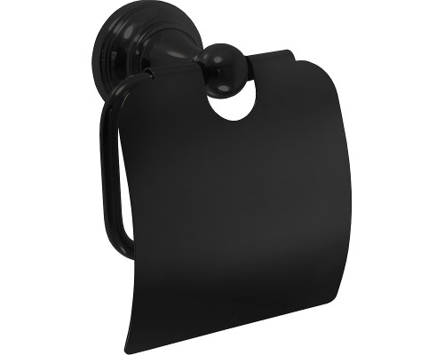 Держатель туалетной бумаги Rav Slezak Morava MKA0400CMAT с крышкой Черный матовый