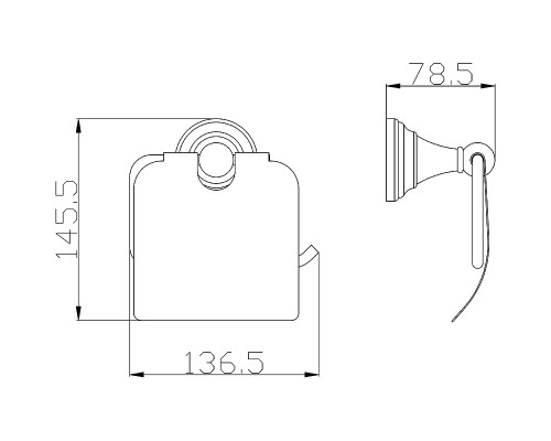 Держатель туалетной бумаги Rav Slezak Morava MKA0400CMAT с крышкой Черный матовый