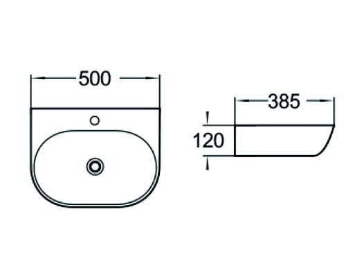 Раковина керамическая накладная и подвесная SantiLine SL-2005