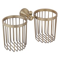 Корзинка двойная универсальная настенная Veragio Gialetta бронза