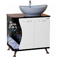 Тумба под раковину Bellezza Рио 70 R 4633611241263 Черная Белая