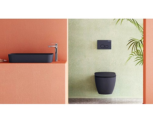 Унитаз биде Creavit Free FE320-00SM00E-0000 подвесной Черный матовый без сиденья