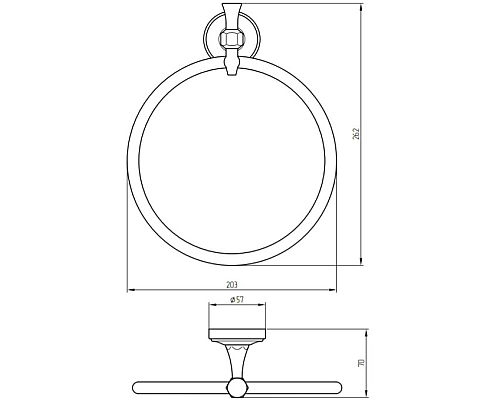 Кольцо для полотенец Migliore Fortuna 27688 Золото