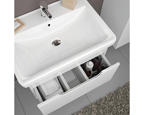 Тумба под раковину Dreja Tiny 60 99.0902 подвесная Белый глянец