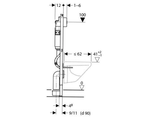 Инсталляция для унитаза Geberit Duofix 458.124.21.1