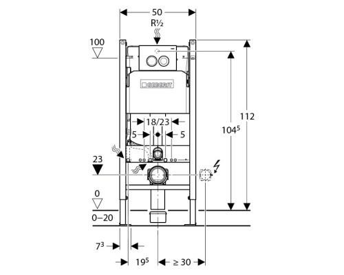 Инсталляция для унитаза Geberit Duofix 458.124.21.1