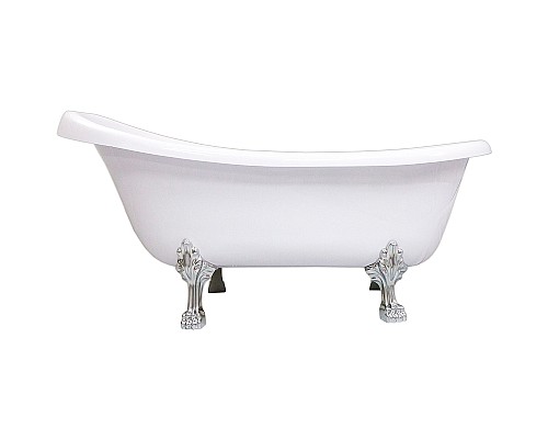Ванна из искусственного камня Castone Даллас King 175x80 Белая ножки Хром Ванна из искусственного камня Castone Даллас King 175x80 Белая ножки Хром