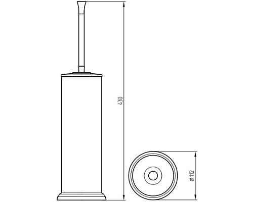 Ершик для унитаза Migliore Fortuna 27723 Хром
