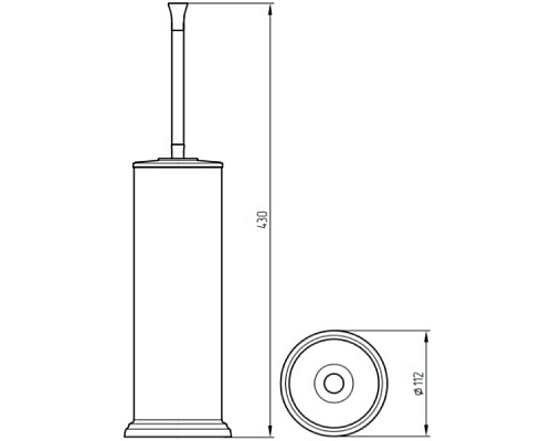 Ершик для унитаза Migliore Fortuna 27723 Хром