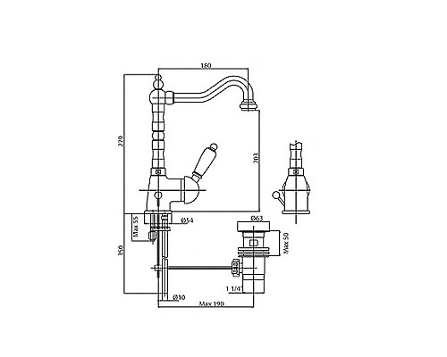 Смеситель на раковину Cezares ELITE-LSM2-01-M