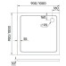 Душевой поддон из искусственного камня Veconi Tezeo 80x80 Белый