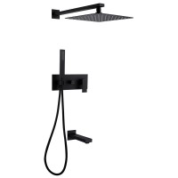 Душевая система ABBER Daheim AF8217B черная матовая