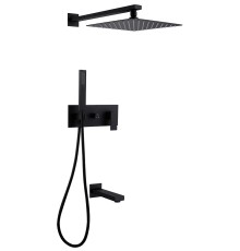 Душевая система ABBER Daheim AF8217B черная матовая