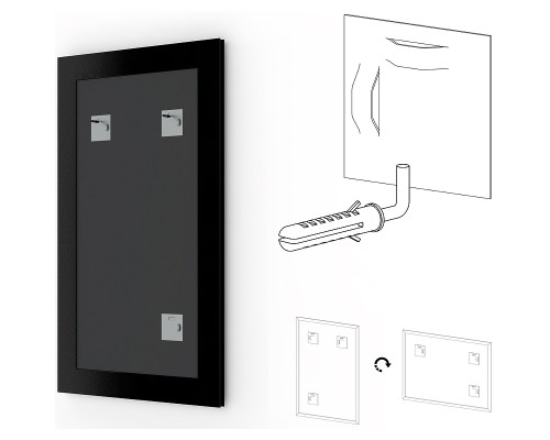 Зеркало Evoform Definite 153х73 BY 1114 в багетной раме - Сухой тростник 51 мм
