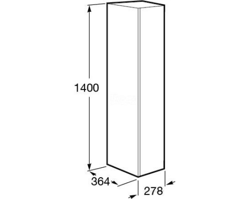 Шкаф - колонна Roca UP R ZRU9303014 белый глянец 