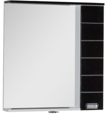 Зеркало-шкаф Aquanet Доминика 80 LED черный