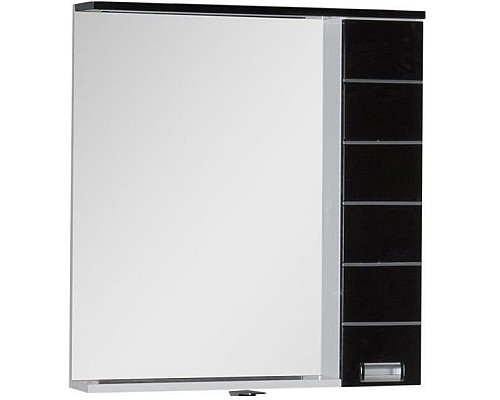 Зеркало-шкаф Aquanet Доминика 80 LED черный