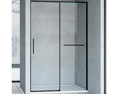 Душевая дверь Vincea Slim Soft 140 VDS-1SS140CLB профиль Черный стекло прозрачное