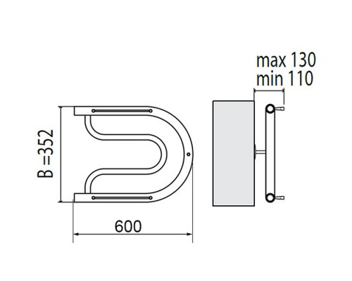 Полотенцесушитель водяной Terminus Фокстрот AISI 32 4620768881244