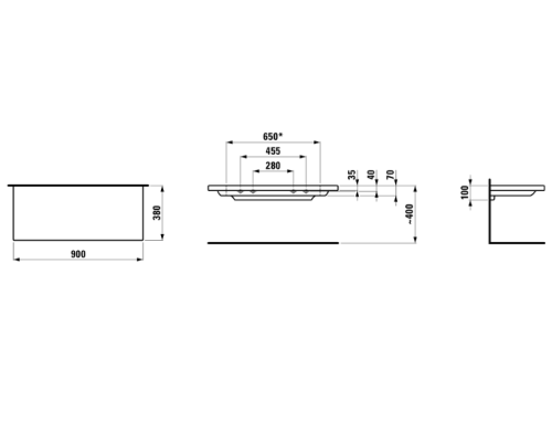 Керамическая полка Laufen Palace 8.7043.3.000.000.1 Белая