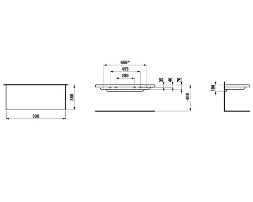 Керамическая полка Laufen Palace 8.7043.3.000.000.1 Белая