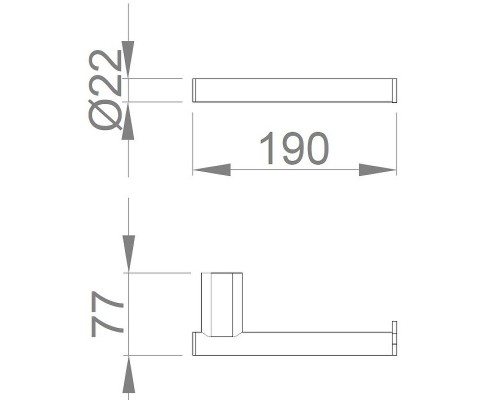 Держатель запасного рулона Nofer Santorini 16334.B Хром
