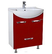 Тумба под раковину Bellezza Альфа 55 4638808070039 Белая Красная