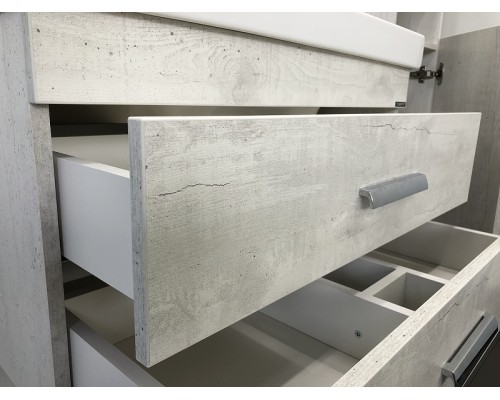 Тумба с раковиной Comforty Никосия 80 00004138839 подвесная Дуб белый