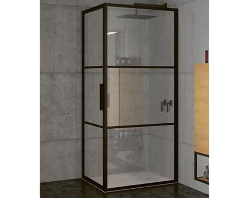 Душевой уголок Riho Grid 100x90 (GB2100090) профиль Черный стекло прозрачное