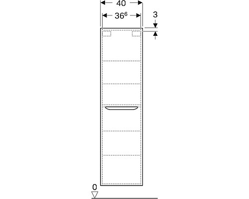 Шкаф пенал Geberit myDay 40 824001000 подвесной Какао с молоком