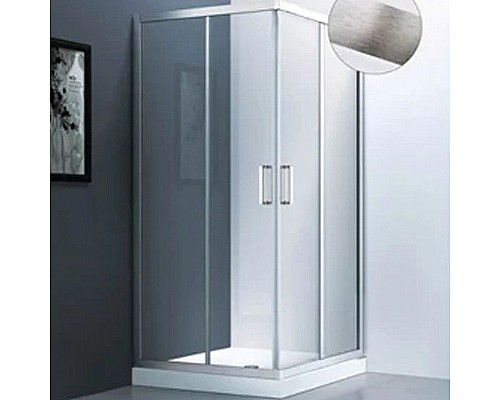 Душевой уголок Veconi Rovigo RV-83 100x100 RV83-100-01-C5 Брашированный алюминий