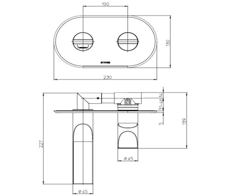 Смеситель для раковины Bossini Apice Z00549.073 Черный матовый