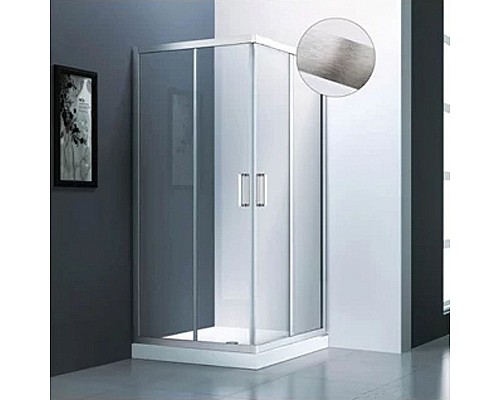 Душевой уголок Veconi Rovigo RV-83 100x100 RV83-100-01-C5 Брашированный алюминий