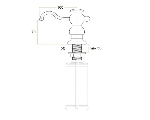 Дозатор жидкого мыла ZORG ZR-25 BLACK