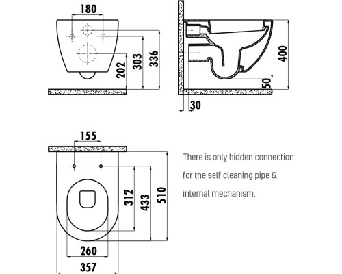 Унитаз Creavit Free FE320-11CB00E-0000 подвесной Белый без сиденья