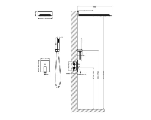 Душевая система встроенная Timo Briana SX-7139/00SM хром