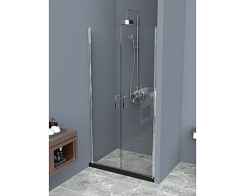 Душевая дверь BelBagno Uno 90 UNO-B-2-90-C-Cr профиль Хром стекло прозрачное