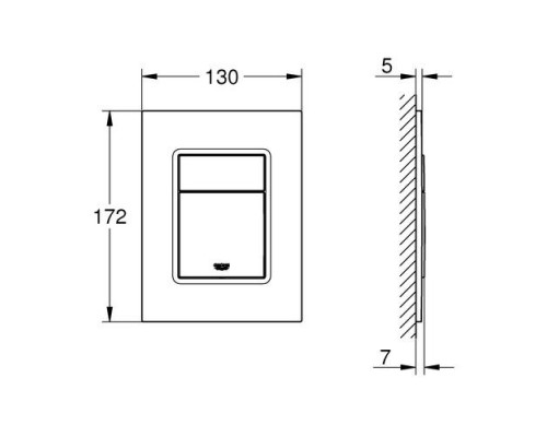 Накладная панель смыва Grohe для унитаза 37535000