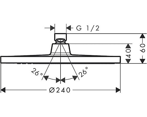 Верхний душ Hansgrohe Crometta HG S240 1jet 26723000 Верхний душ Hansgrohe Crometta HG S240 1jet 26723000