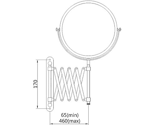 Косметическое зеркало Haiba HB6406 с увеличением Хром