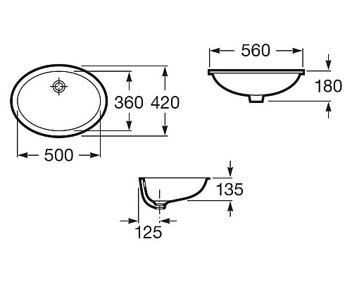 Раковина Roca Berna 55 327871001 Белая