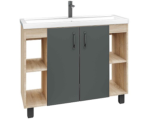 Тумба под раковину Grossman Флай 100 101002 Дуб сонома Серая