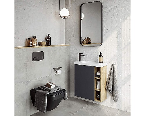 Корпус тумбы под раковину Aqwella Alba 60 L ALB0106LDD подвесной Дуб Давос